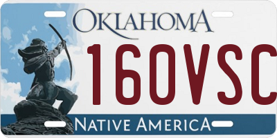 OK license plate 160VSC