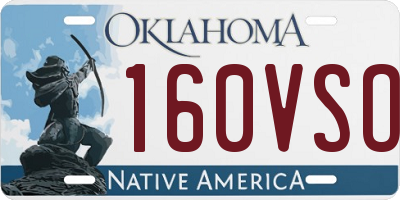 OK license plate 160VSO
