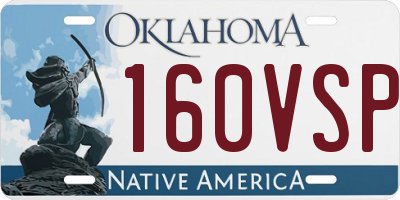 OK license plate 160VSP