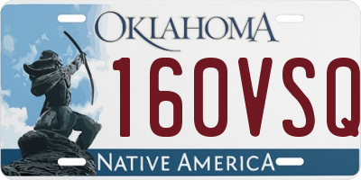 OK license plate 160VSQ