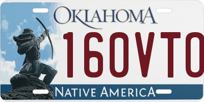 OK license plate 160VTO