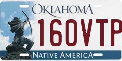 OK license plate 160VTP