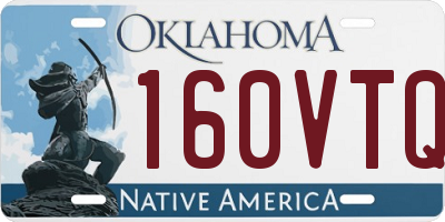 OK license plate 160VTQ