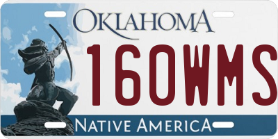 OK license plate 160WMS