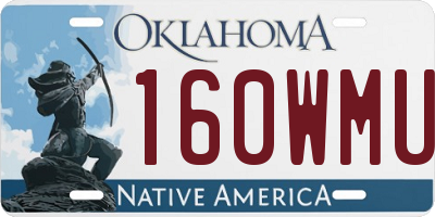 OK license plate 160WMU
