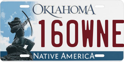 OK license plate 160WNE