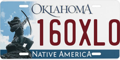 OK license plate 160XLO