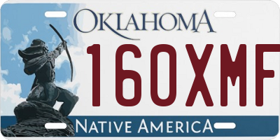 OK license plate 160XMF