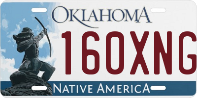 OK license plate 160XNG