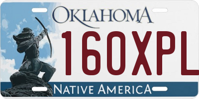 OK license plate 160XPL