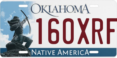 OK license plate 160XRF