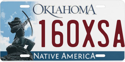 OK license plate 160XSA