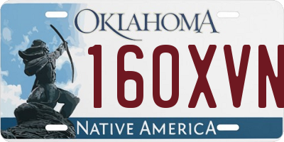 OK license plate 160XVN
