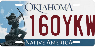 OK license plate 160YKW