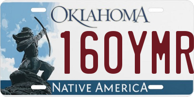 OK license plate 160YMR