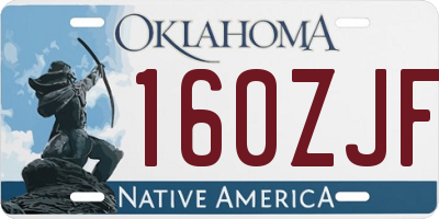 OK license plate 160ZJF