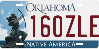 OK license plate 160ZLE