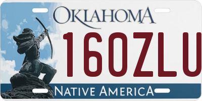 OK license plate 160ZLU