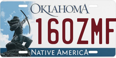 OK license plate 160ZMF