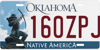 OK license plate 160ZPJ