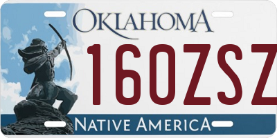 OK license plate 160ZSZ