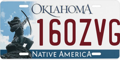 OK license plate 160ZVG