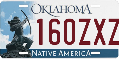 OK license plate 160ZXZ