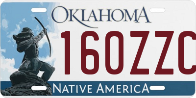 OK license plate 160ZZC