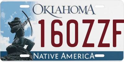 OK license plate 160ZZF