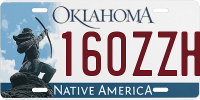 OK license plate 160ZZH