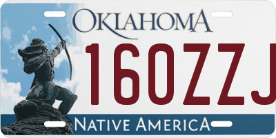 OK license plate 160ZZJ