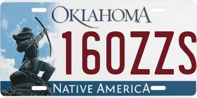 OK license plate 160ZZS