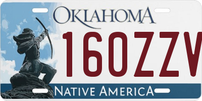 OK license plate 160ZZV