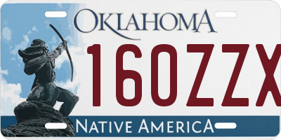 OK license plate 160ZZX