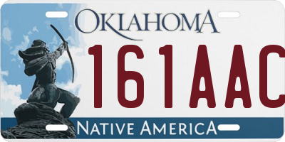 OK license plate 161AAC