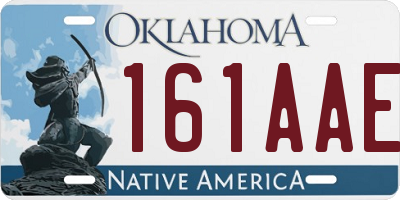 OK license plate 161AAE