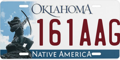 OK license plate 161AAG