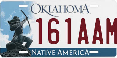 OK license plate 161AAM