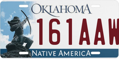 OK license plate 161AAW