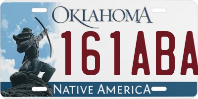 OK license plate 161ABA