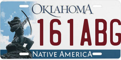 OK license plate 161ABG