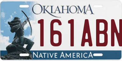OK license plate 161ABN