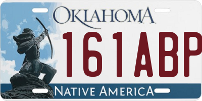 OK license plate 161ABP