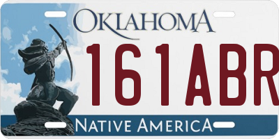 OK license plate 161ABR