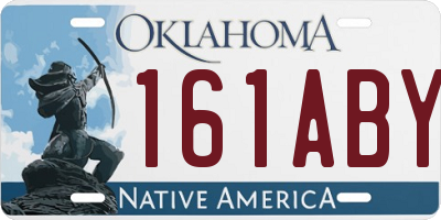 OK license plate 161ABY