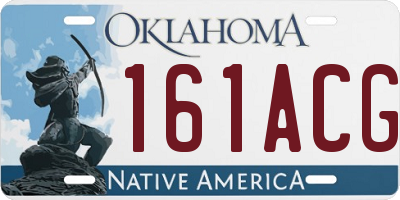 OK license plate 161ACG