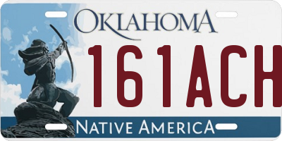 OK license plate 161ACH