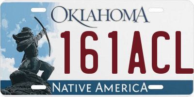 OK license plate 161ACL