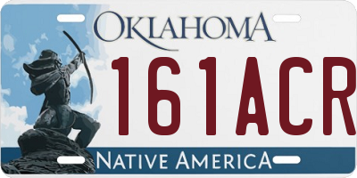 OK license plate 161ACR