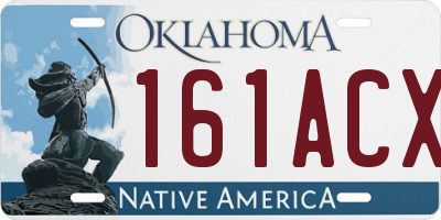 OK license plate 161ACX